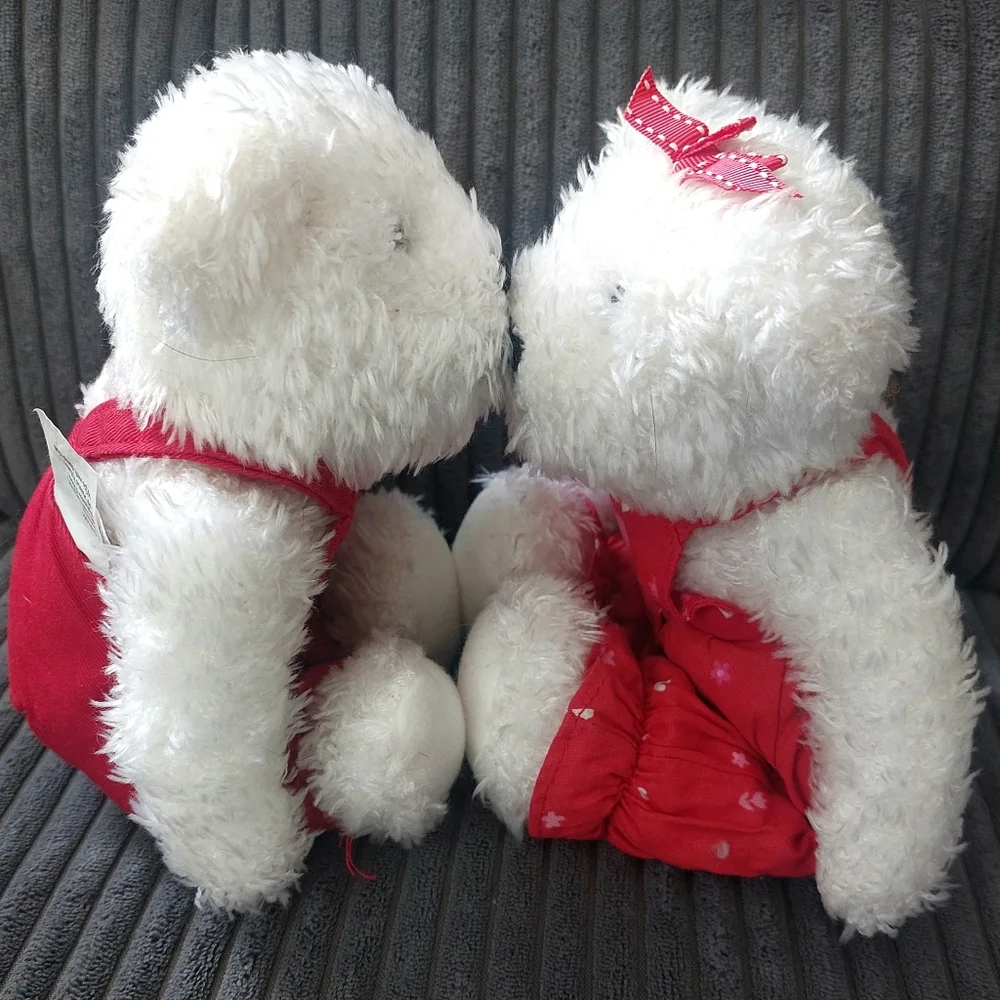 🌷3/$20🌷Hallmark Vintage Y2K Valentine's Day Kissing Bears - Picture 2 of 4
